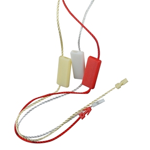 双扣吊牌绳吊粒空白双插通用高档多色圆型方吊牌线服装一次性涤绳