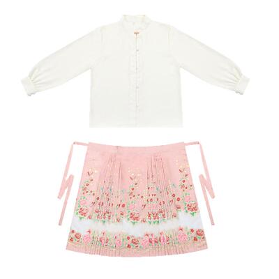 千里江山马面裙飘逸重工刺绣汉服
