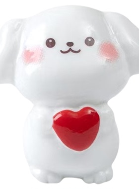 微景观萌粒小白狗公仔造景摆件