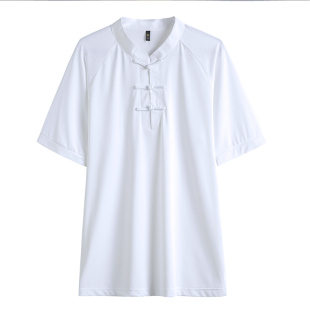 太极服男女太极T恤夏季薄款牛奶丝短袖太极拳练功服太极服装夏天