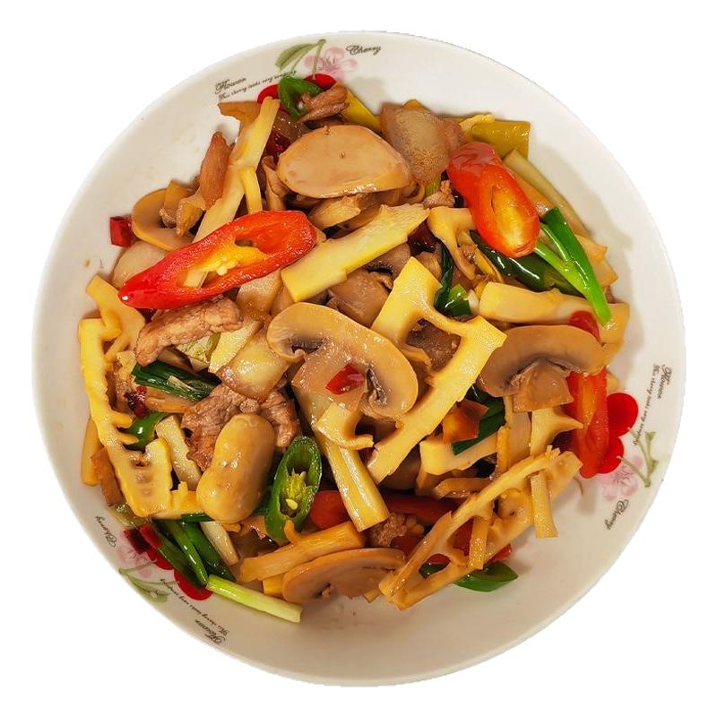 广雅原味蘑菇脆笋新鲜笋加工竹笋蘑菇食品罐头清水竹笋尖袋装500g