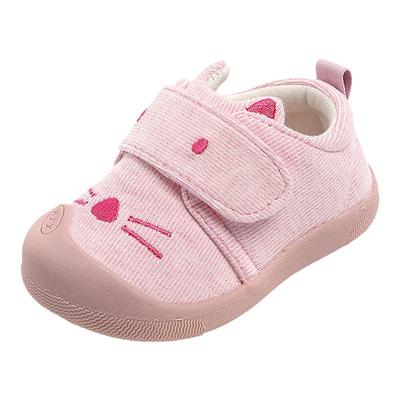 纯棉1-2岁学步鞋透气男女软底