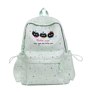 袋鼠双肩包书包小学生三到六年级大容量女可爱初中生绿色轻便背包