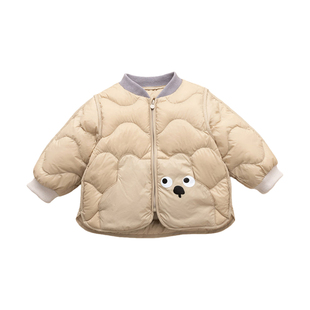 法国ANSEOLA秋冬新款婴幼儿羽绒服男女童小宝宝轻薄洋气短款外套