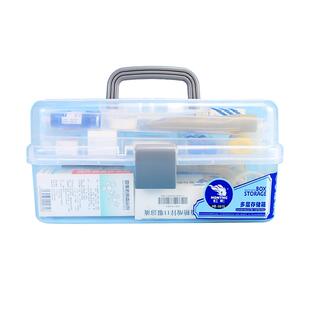 药品收纳盒家用整理盒三层大容量应急收纳盒手提分格收纳盒家庭手提箱常备家用药箱医用收纳盒实验室收纳盒