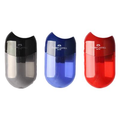 德国辉柏嘉 APPLE双孔椭圆素描卷笔刀铅笔刨削笔器小巧转笔刀可卷粗杆铅笔刀学生转笔转笔器单孔削笔刀笔刨