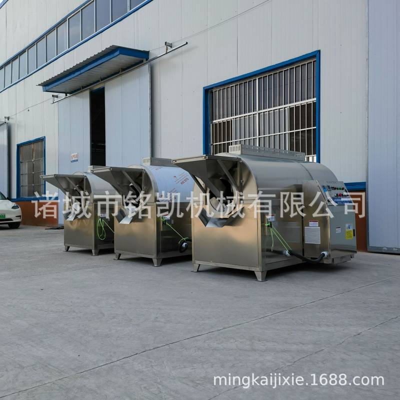 大型芝麻炒货机 油坊专用炒花生米大豆机器 多功能燕麦滚筒式炒锅