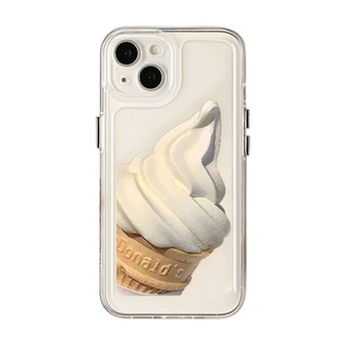 适用iPhone18promax手机壳15苹果17pro新款12mini透明14防摔11硅胶x软套13保护套xr可爱16全包plus冰激凌甜筒