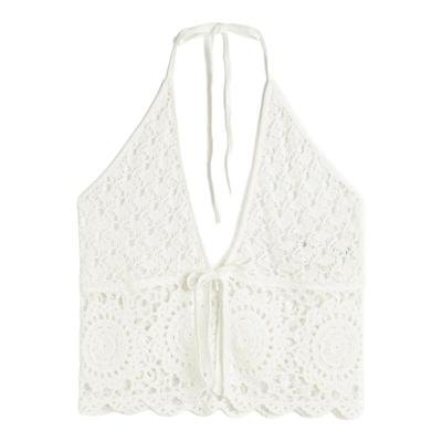 Hollister25夏新款度假沙滩挂脖钩编罩衫泳装套装女装KI311-5089