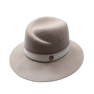 石原里美同款水钻羊毛呢盆帽秋冬时尚新品出游保暖圆顶毛毡礼帽女