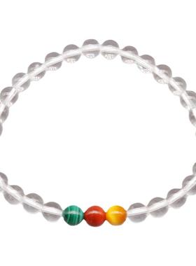 原创设计女白水晶天然手链手串