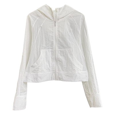 大厂品质货连帽防晒衣拉链短外套