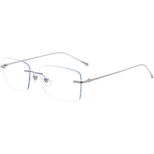 超轻纯钛无框眼镜男士近视眼镜框可配度数变色商务全钛近视眼镜架