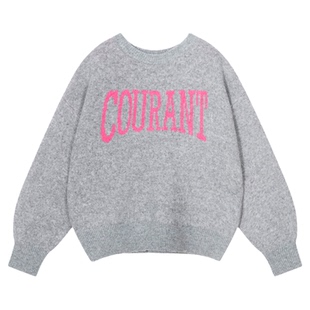 studio CLIP 毛衣女2025冬季新款日系休闲字母印花编织衫626811