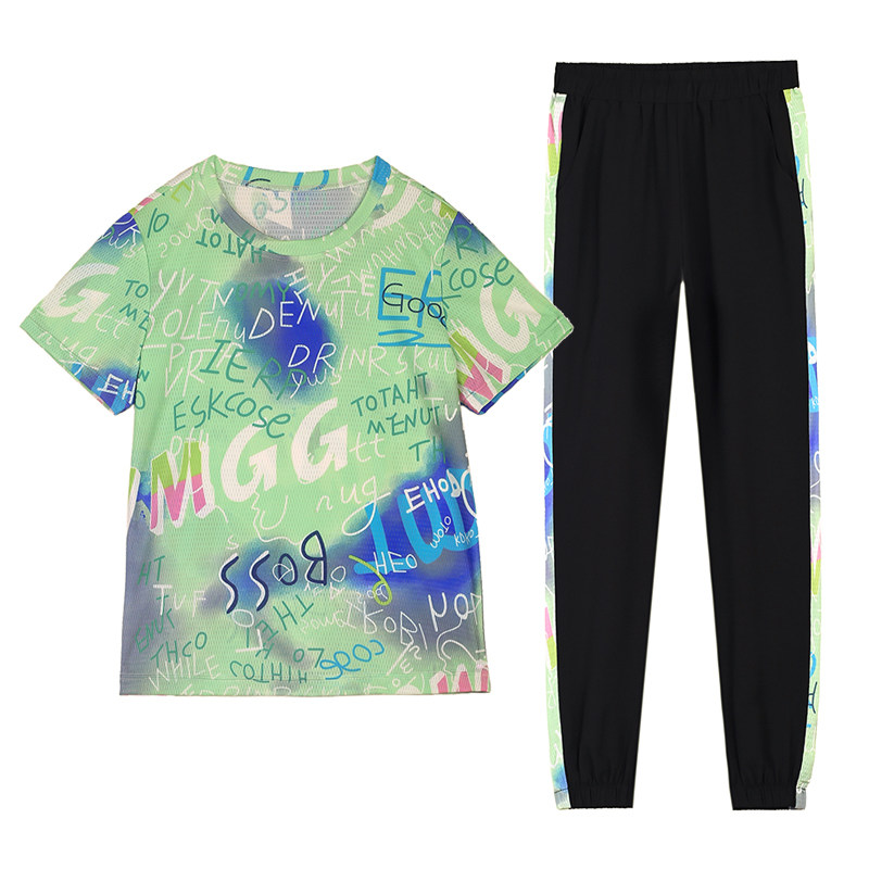 2026年夏季薄款冰丝休闲服两件套