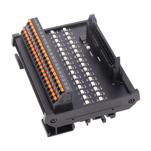 恩爵I/O信号牛角端子排台模组分线器免螺丝弹簧式电源并线接线器