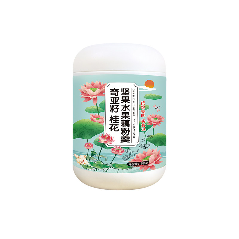 农道好物奇亚籽桂花水果坚果羹莲藕粉早餐即食纯罐装旗舰店正品