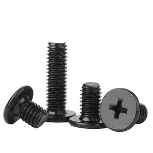 黑色304不锈钢十字扁平头螺丝CM大平头薄头电脑螺丝钉M2M3M4M5M6