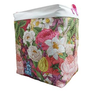 双拉链款带钢圈三层加厚帆布收纳袋带盖衣服被子可折叠收纳整理箱