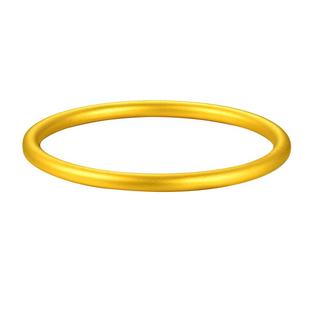 vana足金999古法黄金手镯新款手饰素圈黄金乾坤圈生日礼物送女友