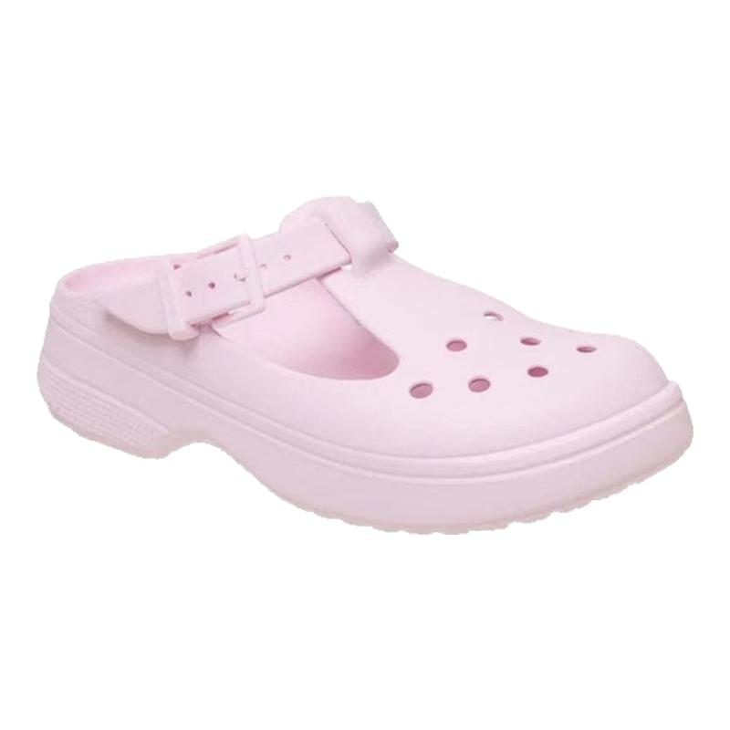 Crocs卡骆驰25年春新款经典玛丽珍洞洞鞋女鞋舒适包头拖鞋210581