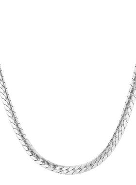 【王嘉尔同款】古巴钛钢项链男女款轻奢钛钢素链长款锁骨链毛衣链