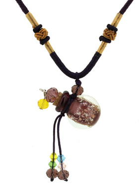 圆葫芦夜光项链小巧散香情侣琉璃