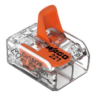 德国WAGO万可接线端子221-412 413 2411快速电线对接头分线连接器