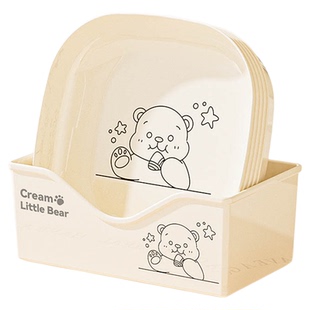 加厚餐桌垃圾盘碟吐骨碟家用骨碟骨头碟创意塑料菜碟小盘子带底座