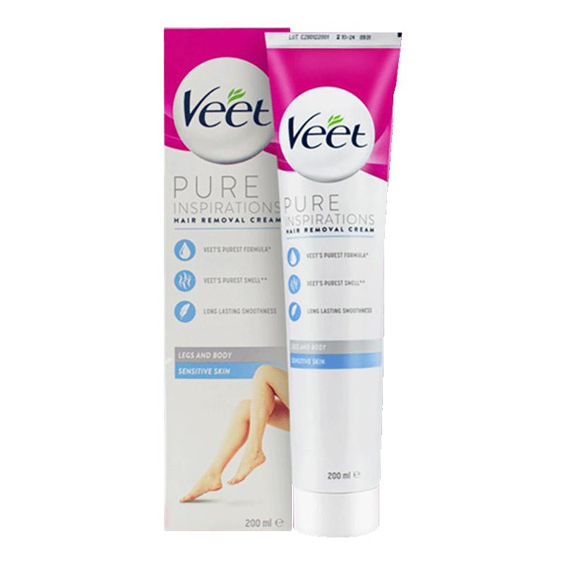 【自营】Veet/薇婷法国脱毛膏男女士腋下腿毛温和去毛敏感肌200ml