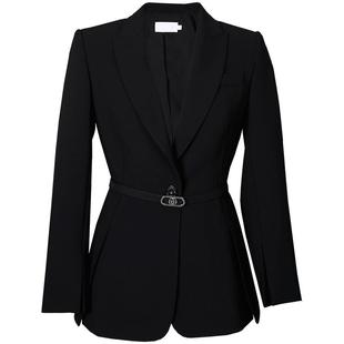 OBEG欧碧倩解构设计白色西装春秋气质通勤收腰短外套10443001