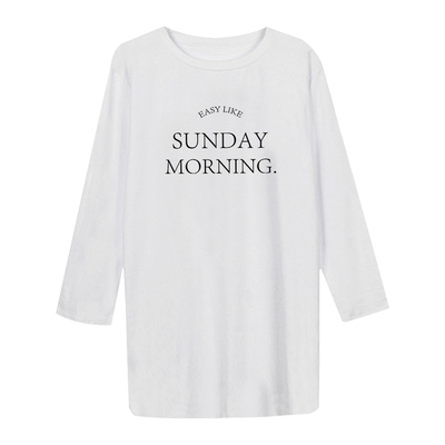 高级感磨毛遮屁股中长款长袖t恤