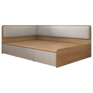 现代定制储物床卧室围边软包气压床书房单人榻榻米床炕床空间利用