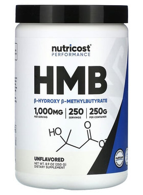 NutricostHMB运动营养粉肌肉恢复支持ß-羟基ß-甲基丁酸酯锻炼表现