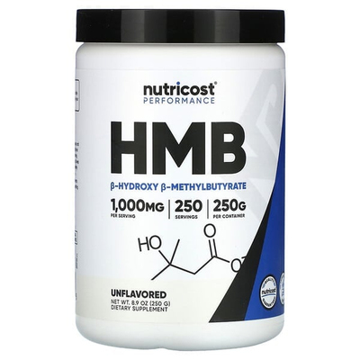 NutricostHMB运动营养粉肌肉恢复支持ß-羟基ß-甲基丁酸酯锻炼表现