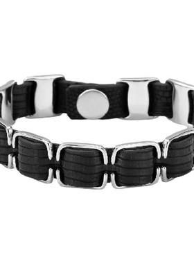 几何拼接方形情侣手链