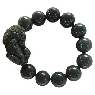 和田玉青玉雕刻貔貅玉石天然A货男款手链女款招财手串手饰送证书