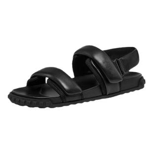 ASH女鞋2025春夏TABOO真皮罗马鞋女平底魔术贴百搭露趾休闲凉鞋潮