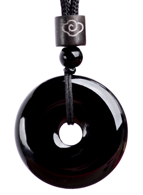 五行缺水补水天然黑玛瑙属水吊坠