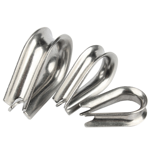 304不锈钢钢丝绳套环起重型保护套三角环夸口鸡心环国标M2M3-M24