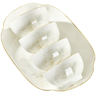 优尊陶瓷碗盘子家用餐具新款简约碗个人专用饭碗面汤碗碟自由搭配