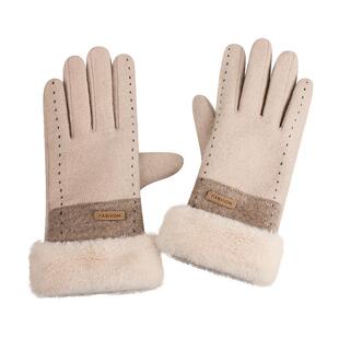 法国Montaigne/蒙田羊毛混纺2024加厚冬保暖防寒手套骑行防风五指