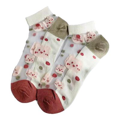 水晶玻璃丝袜子女短袜夏季薄款