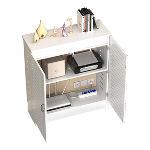 光猫路由器收纳柜客厅多媒体机顶盒遮挡箱网线插排落地装饰置物柜