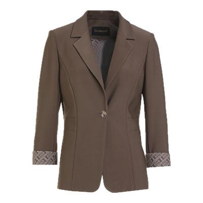 乔万尼2026春新款西装复古收腰撞色弹力设计精致优雅设计EM3B461