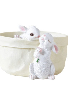 米子家居兔子钥匙收纳摆件