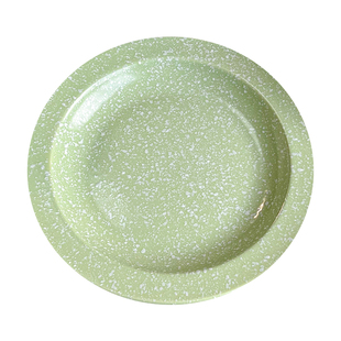 出口创意泼墨陶瓷盘子韩国ins圆形西餐盘甜品碗家用高级餐具饭碗