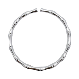 银手镯纯银女足银9999竹节手镯实心年轻款开口式小众镯子女士女生