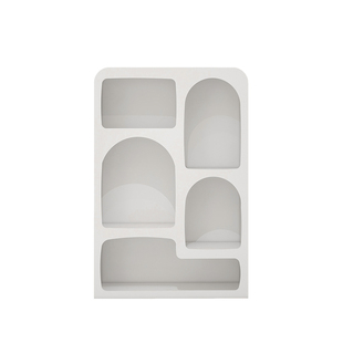 奶油风客厅置物柜洞穴柜玄关装饰柜客厅书柜展示柜沙发边柜收纳柜