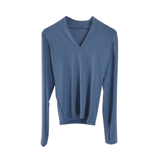 现代舞舞蹈服新款秋冬中国古典舞练功服套装专业长袖套指V领上衣